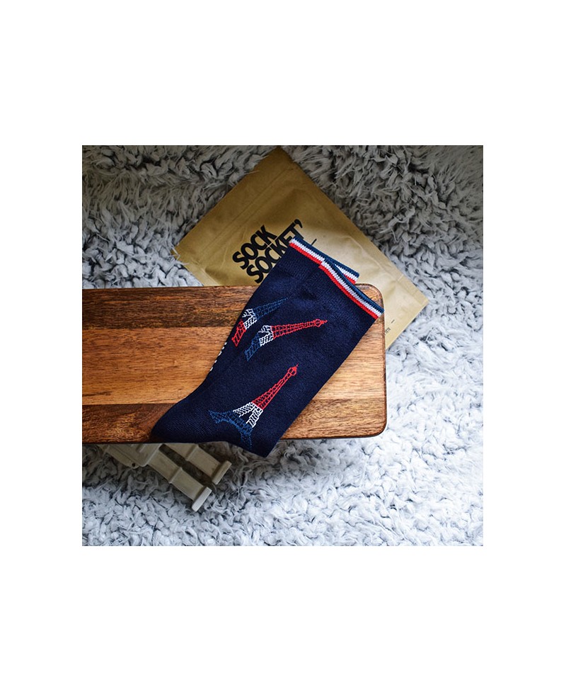 Chaussettes Socksocket mixtes dépareillées motif tour Eiffel
